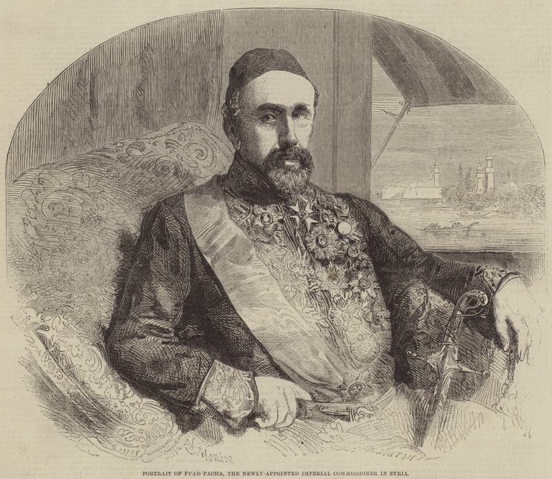 Retrato de Fuad Pacha, el Nuevo Comisionado Imperial en Siria de Edmond Morin