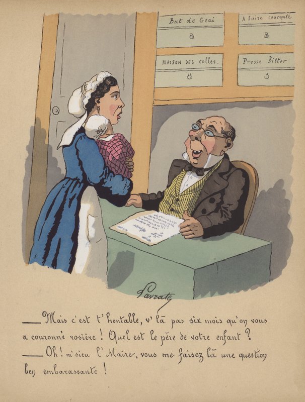 Una madre registrando a su bebé en el ayuntamiento de Edmond Lavrate