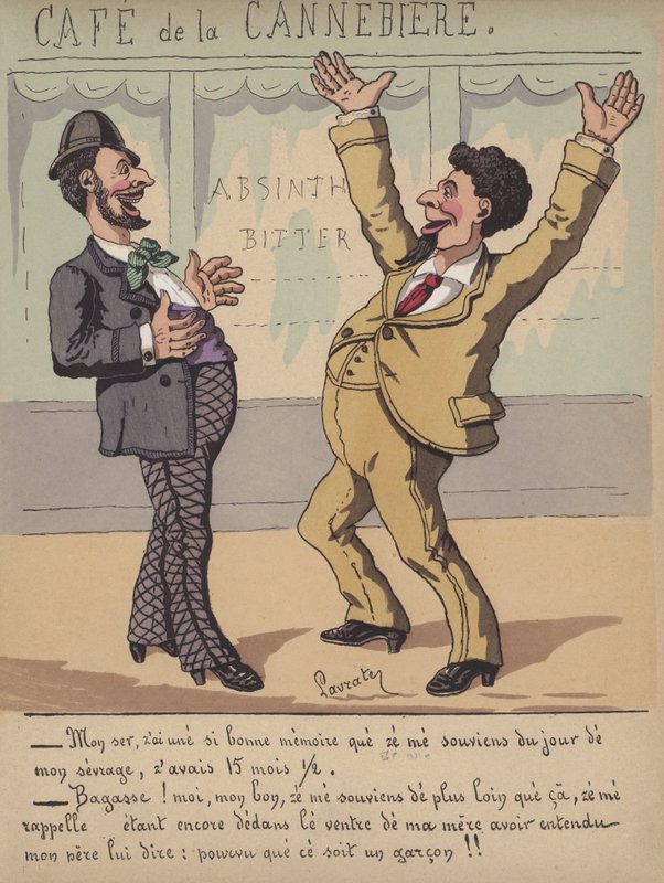 Conversación fuera de un café de Edmond Lavrate