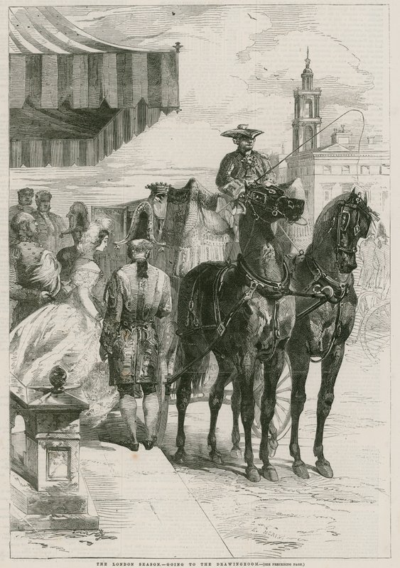 La temporada de Londres - yendo al salón de dibujo de Edmond Morin