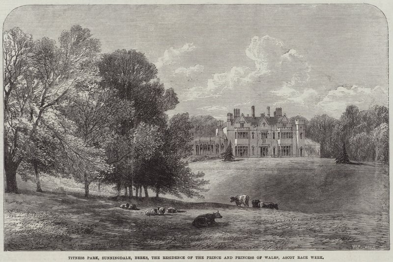 Titness Park, Sunningdale, Berks, la Residencia del Príncipe y la Princesa de Gales, Semana de Carreras de Ascot de Edmund Morison Wimperis