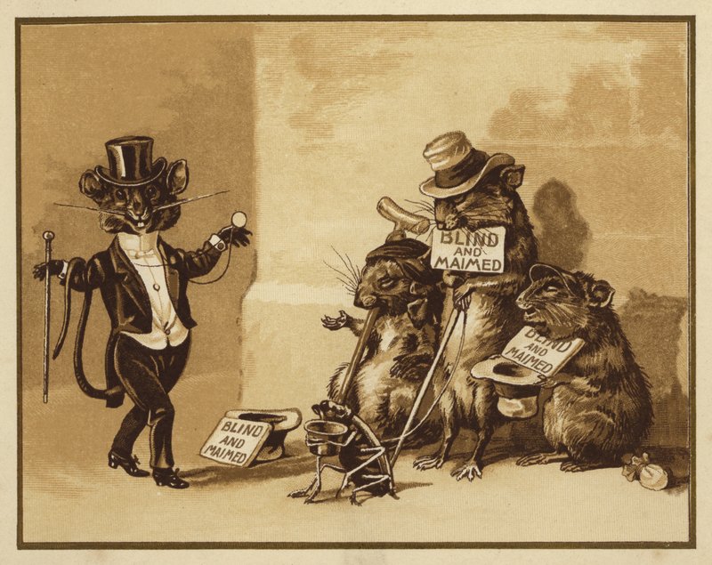 Ilustración para Three Blind Mice (litografía en color) de Edmund G. Caldwell
