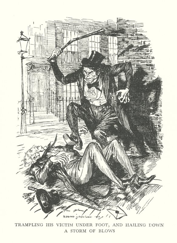 Ilustración para El extraño caso del Dr. Jekyll y el Sr. Hyde de R L Stevenson (litografía) de Edmund Joseph (after) Sullivan