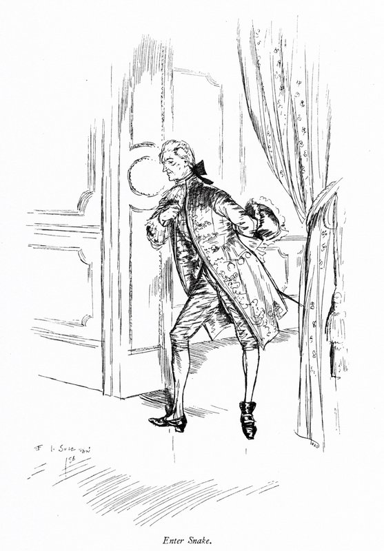 Ilustración para La escuela del escándalo de Sheridan de Edmund Joseph (after) Sullivan