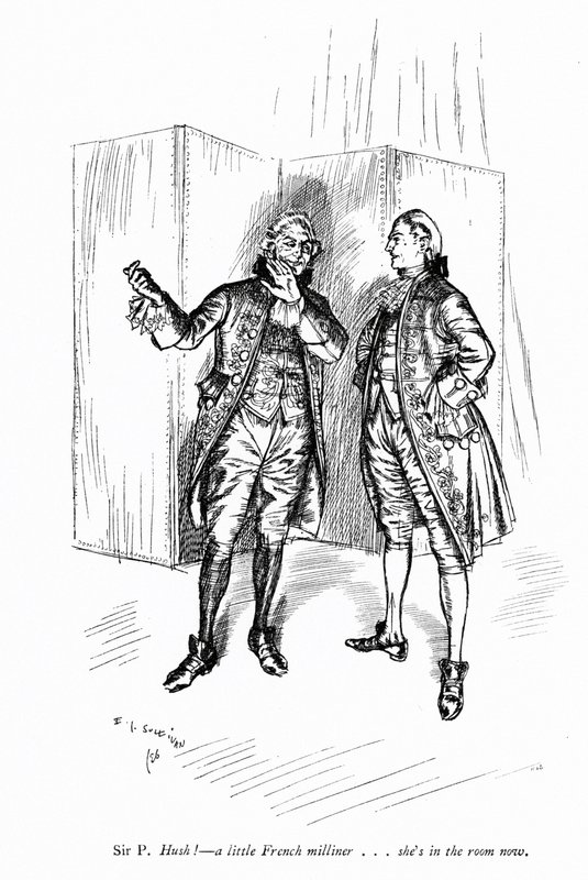 Ilustración para La escuela de escándalo de Sheridan (grabado) de Edmund Joseph (after) Sullivan