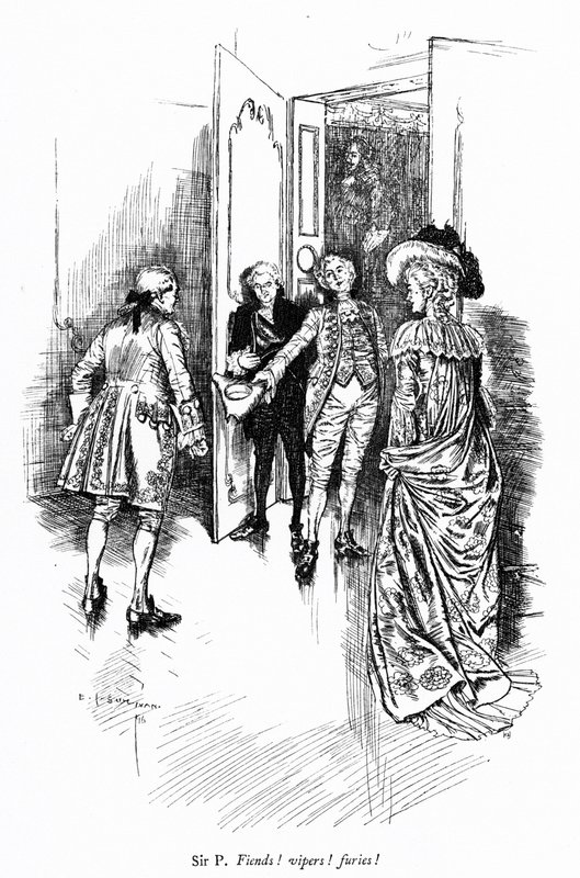 Ilustración para The School for Scandal de Sheridan de Edmund Joseph (after) Sullivan
