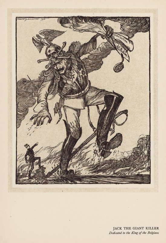 La guirnalda del Kaiser: Jack el matagigantes (litografía) de Edmund Joseph (after) Sullivan