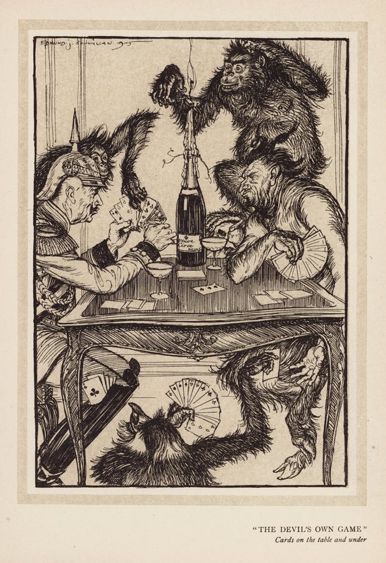 La Guirnalda del Kaiser: "El juego del diablo" (litografía) de Edmund Joseph (after) Sullivan