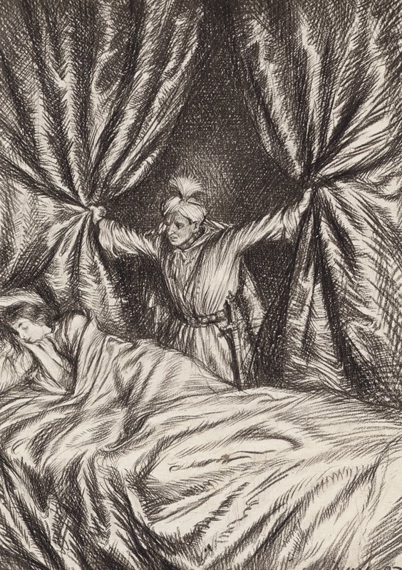 William Shakespeare La tragedia de Otelo, el moro de Venecia, Acto V, Escena 2 (litografía) de Edmund Joseph (after) Sullivan