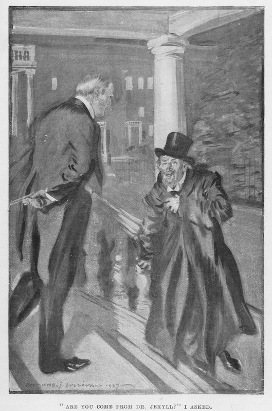 Ilustración para Dr. Jekyll y Mr. Hyde de R. L. Stevenson de Edmund Joseph Sullivan