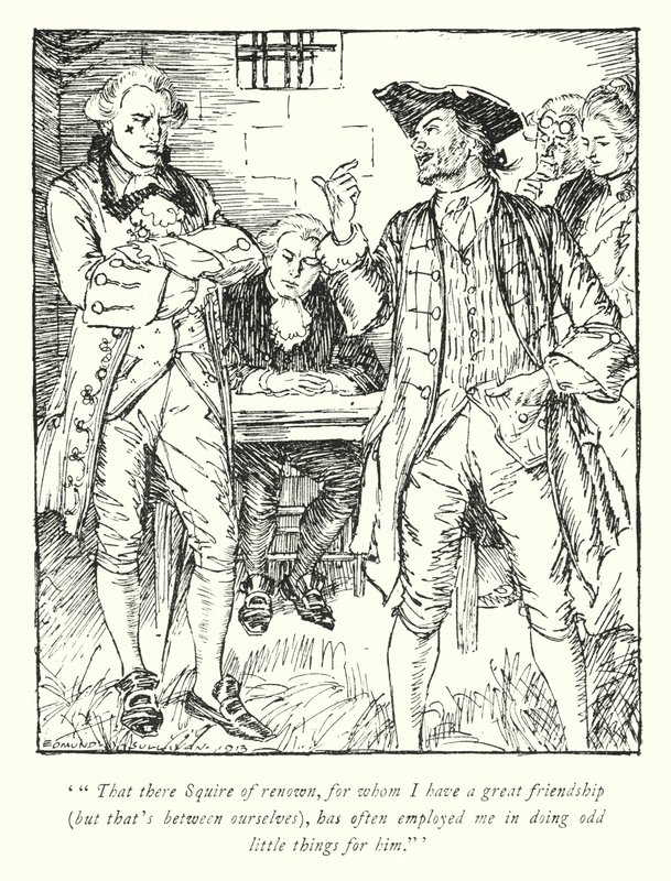 Ilustración para El Vicario de Wakefield de Oliver Goldsmith de Edmund Joseph Sullivan