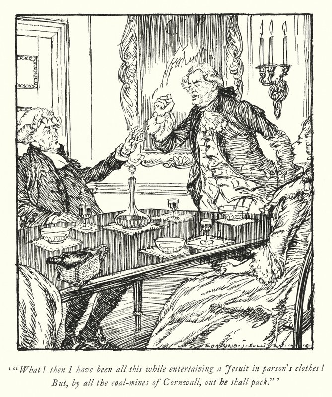 Ilustración para El Vicario de Wakefield de Oliver Goldsmith de Edmund Joseph Sullivan