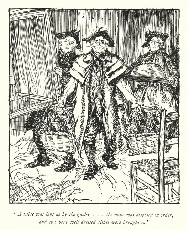 Ilustración para The Vicar of Wakefield de Oliver Goldsmith de Edmund Joseph Sullivan