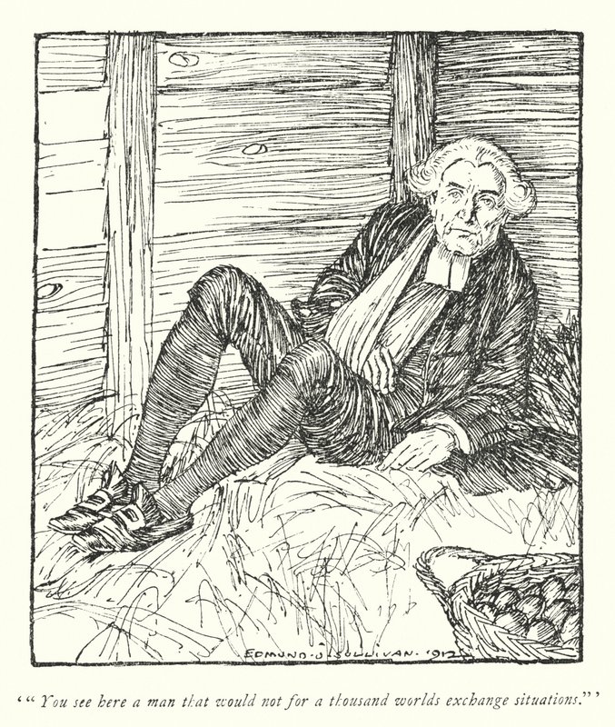 Ilustración para The Vicar of Wakefield de Oliver Goldsmith de Edmund Joseph Sullivan