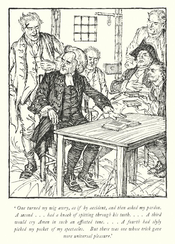 Ilustración para The Vicar of Wakefield de Oliver Goldsmith de Edmund Joseph Sullivan