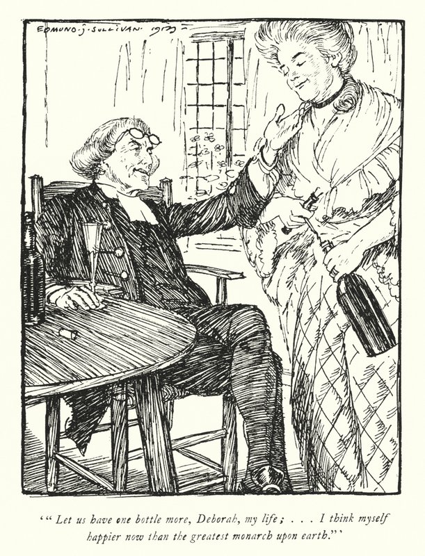 Ilustración para The Vicar of Wakefield de Oliver Goldsmith de Edmund Joseph Sullivan
