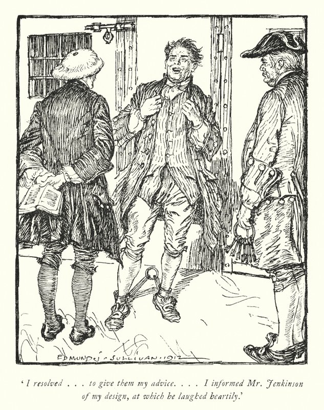 Ilustración para El Vicario de Wakefield de Oliver Goldsmith de Edmund Joseph Sullivan