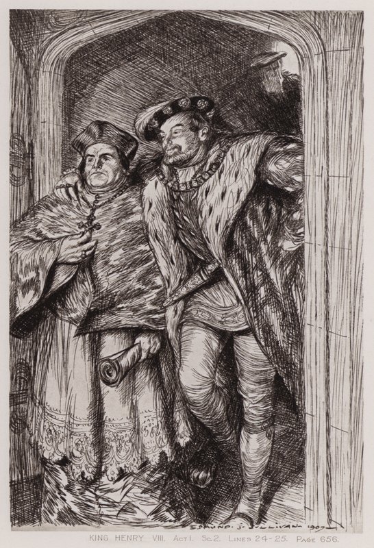 La famosa historia de la vida del rey Enrique VIII, Acto I, Escena 2 de Edmund Joseph Sullivan