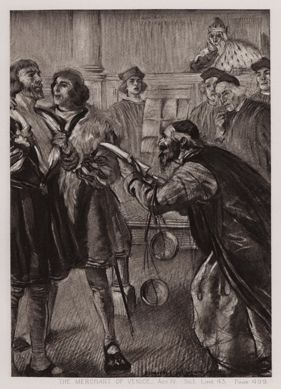 El mercader de Venecia, Acto IV, Escena I de Edmund Joseph Sullivan