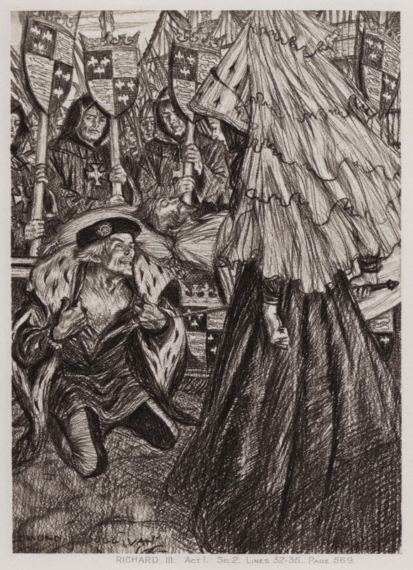 La tragedia del rey Ricardo III, Acto I, Escena 2 de Edmund Joseph Sullivan