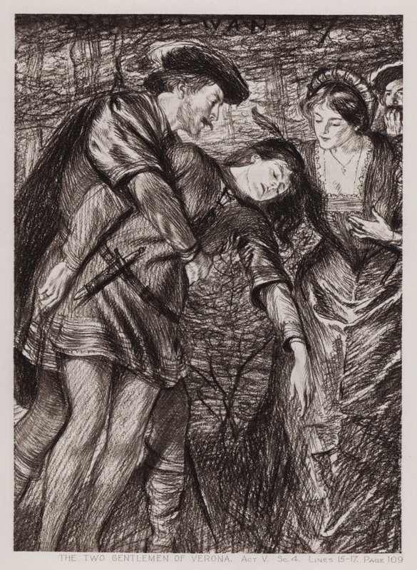 Los Dos Caballeros de Verona, Acto V, Escena 4 de Edmund Joseph Sullivan
