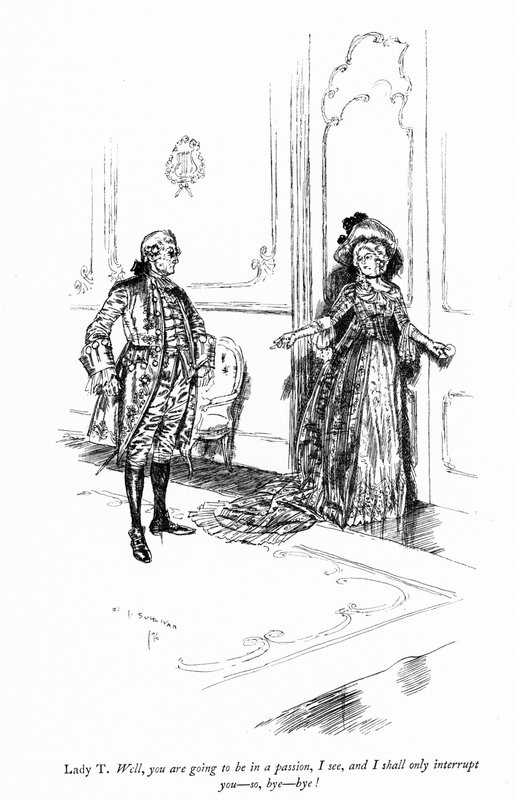 Ilustración para La escuela del escándalo de Sheridan de Edmund Joseph after Sullivan
