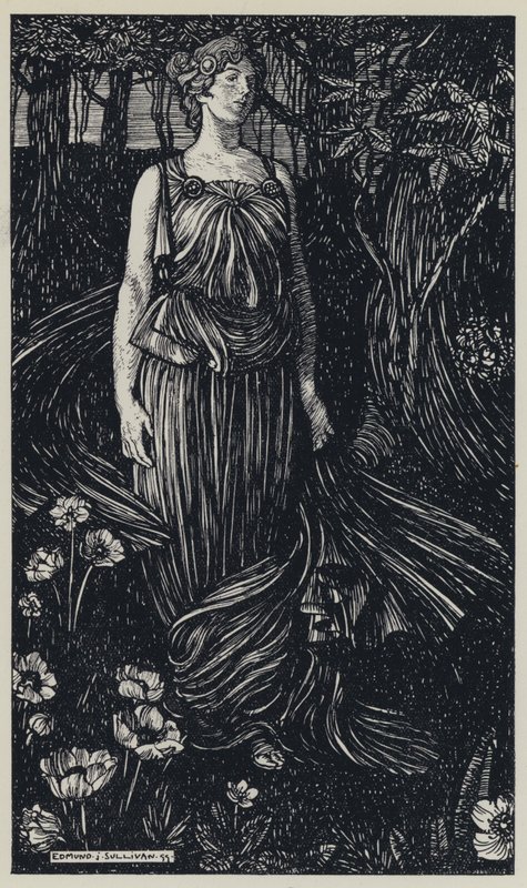Tennyson, ilustración para Un sueño de mujeres hermosas y otros poemas de Edmund Joseph after Sullivan