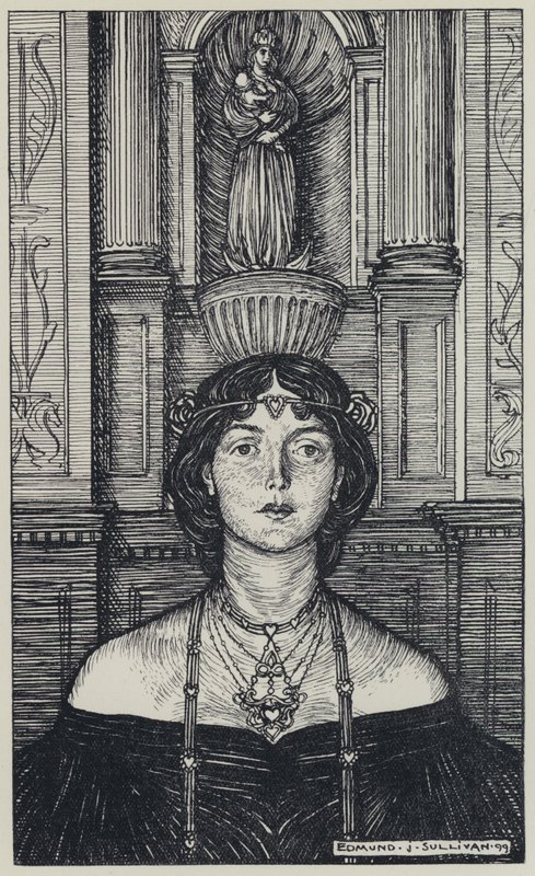 Tennyson, ilustración para Un sueño de mujeres hermosas y otros poemas de Edmund Joseph after Sullivan