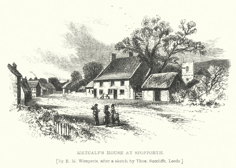 Casa de Metcalf en Spofforth (grabado) de Edmund Morison (after) Wimperis