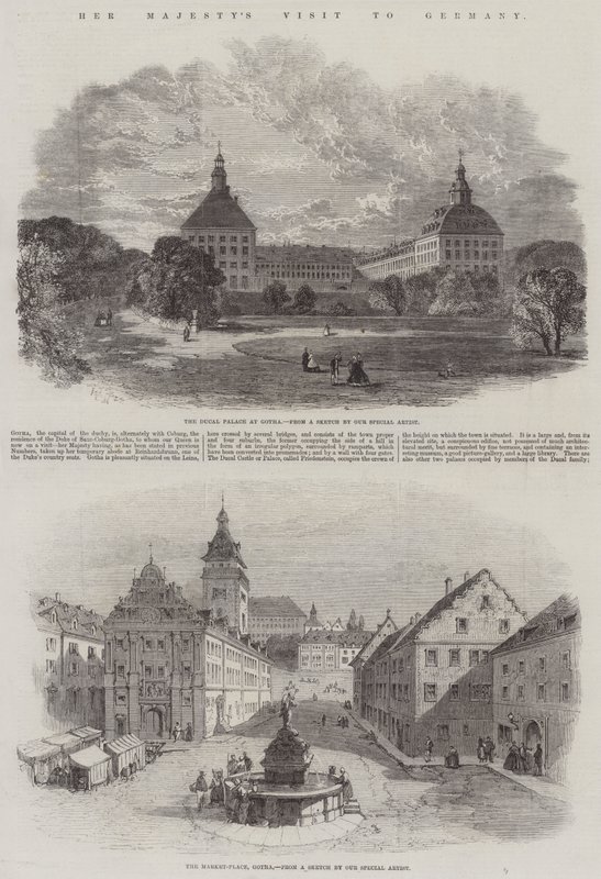 La visita de Su Majestad a Alemania de Edmund Morison Wimperis