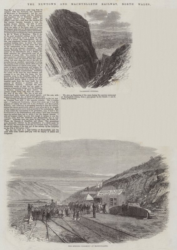 El ferrocarril de Newtown y Machynlleth, Gales del Norte de Edmund Morison Wimperis