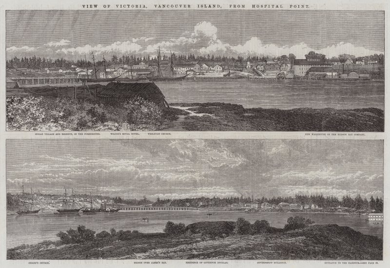 Vista de Victoria, Isla de Vancouver, desde Hospital Point de Edmund Morison Wimperis