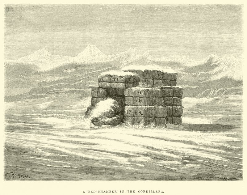 Un dormitorio en la Cordillera de Edouard Riou