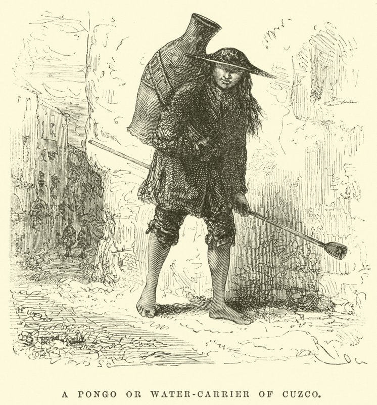 Un pongo o aguatero de Cuzco de Edouard Riou