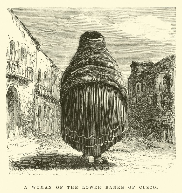 Una Mujer de las Clases Bajas de Cuzco de Edouard Riou