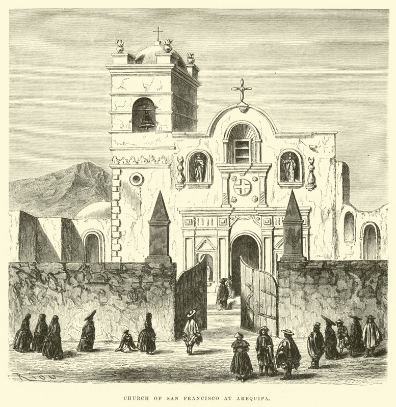 Iglesia de San Francisco en Arequipa de Edouard Riou