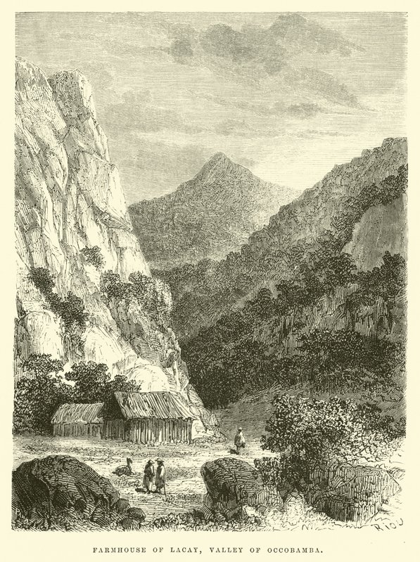 Casa de campo de Lacay, Valle de Occobamba de Edouard Riou