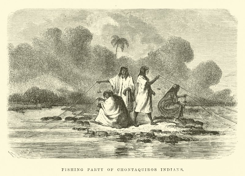 Fiesta de pesca de los Indios Chontaquiros de Edouard Riou