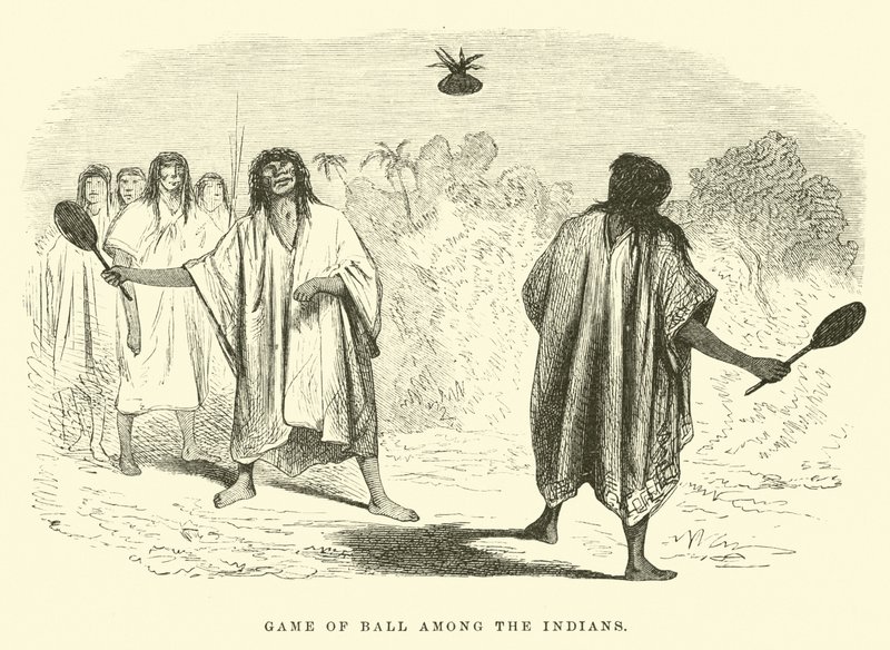 Juego de pelota entre los indios de Edouard Riou
