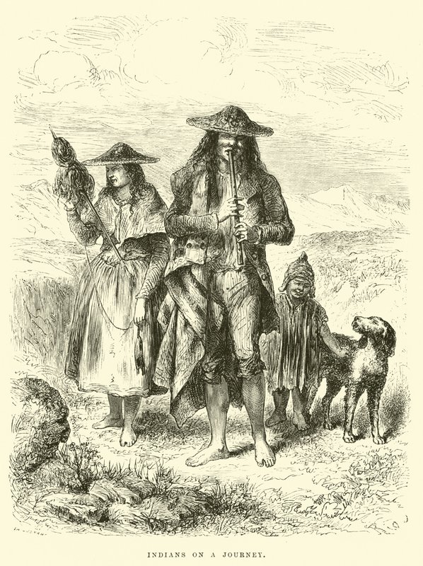 Indios en un viaje de Edouard Riou