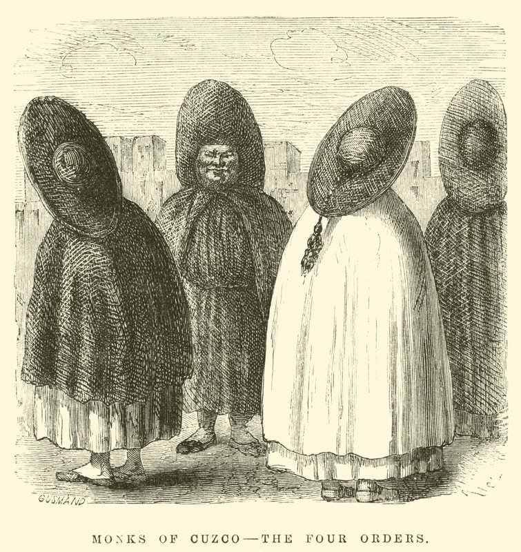 Monjes de Cuzco, las cuatro órdenes de Edouard Riou