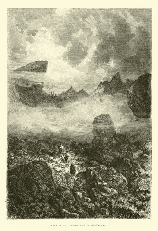 Paso en la Cordillera de Occobamba de Edouard Riou