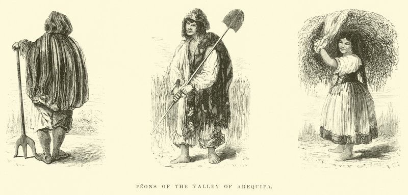 Peones del Valle de Arequipa de Edouard Riou