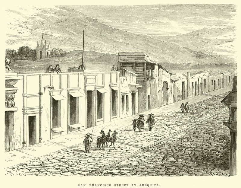 Calle San Francisco en Arequipa de Edouard Riou