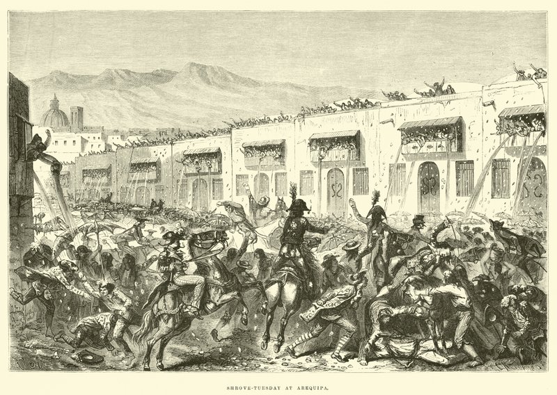 Martes de Carnaval en Arequipa de Edouard Riou