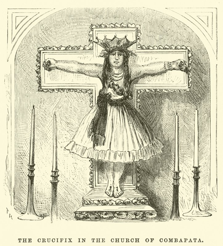El crucifijo en la iglesia de Combapata de Edouard Riou