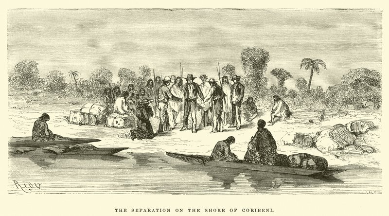 La separación de la orilla de Coribeni de Edouard Riou