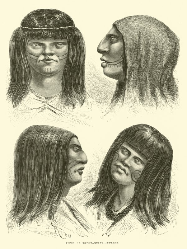 Tipos de indios Chontaquiro de Edouard Riou