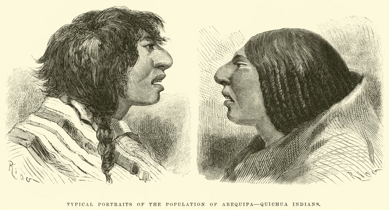 Retratos típicos de la población de Arequipa, Indios Quechua de Edouard Riou