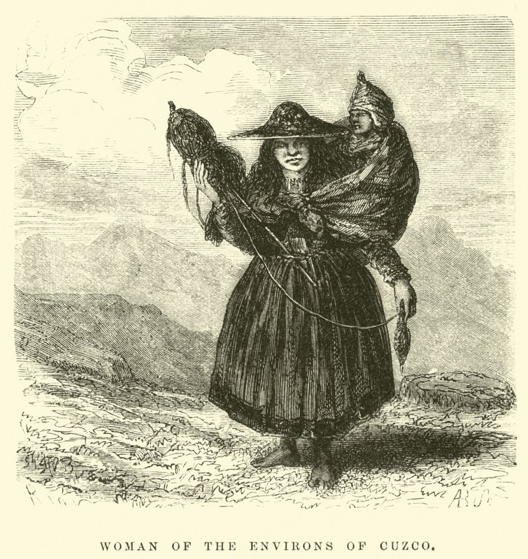 Mujer de los alrededores de Cuzco de Edouard Riou
